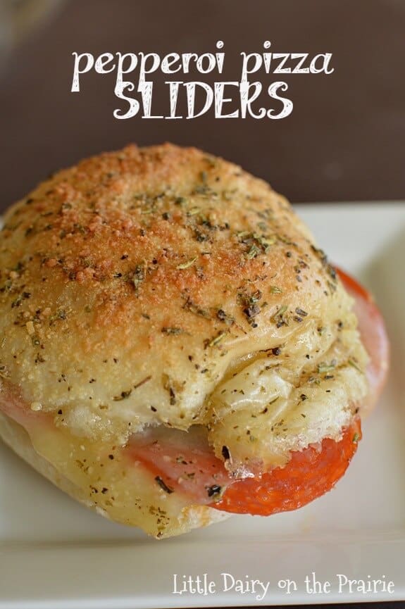 pepperoni pizza sliders field meal