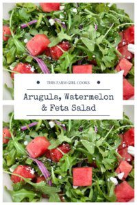 arugula watermelon & feta summer salad