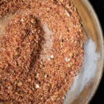 Low sodium taco seasoning on a plate. homemade taco seasoning
