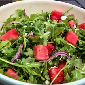 arugula watermelon feta summer salad dressing
