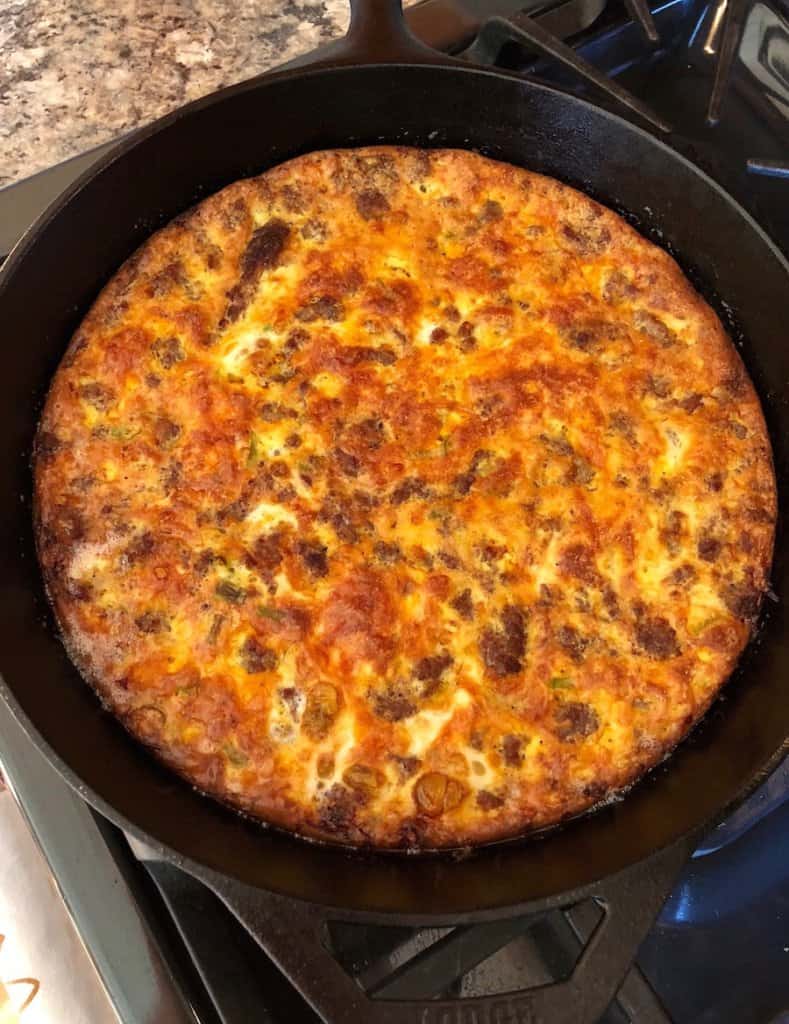 low-carb crustless sausage and cheese quiche