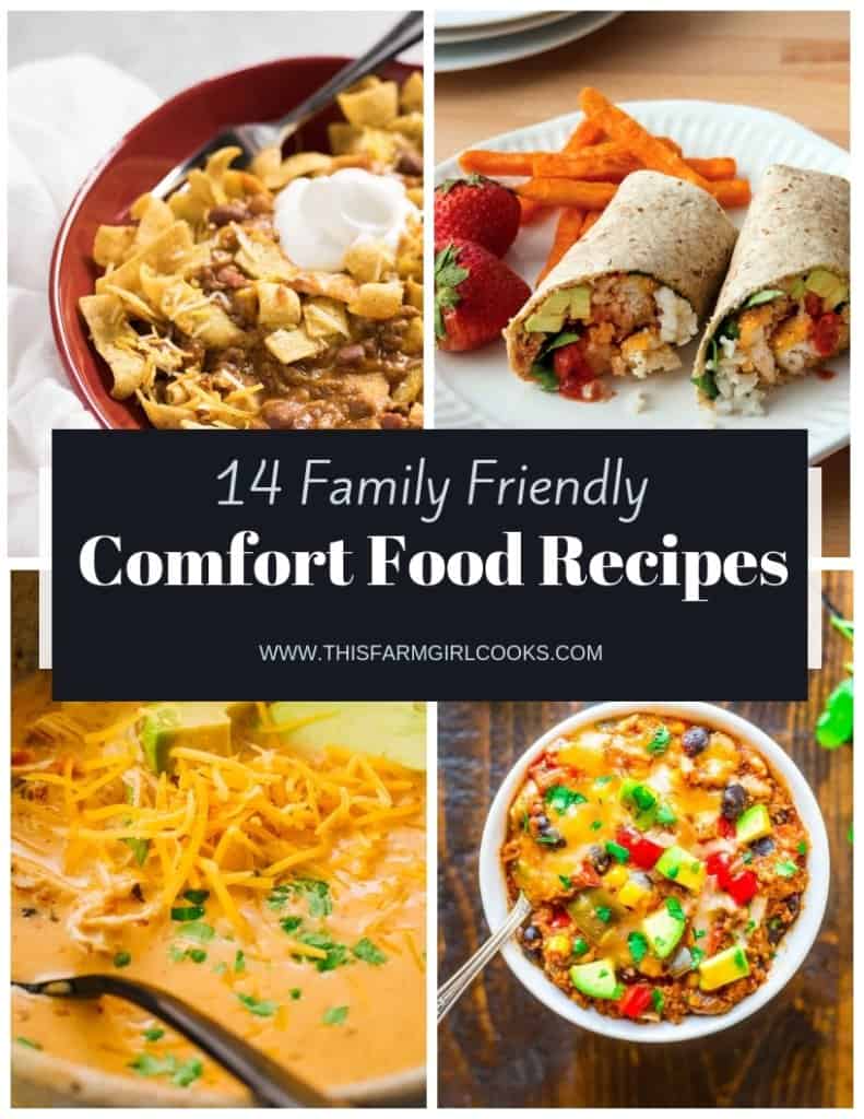 14 family friendly comfort food recipes.