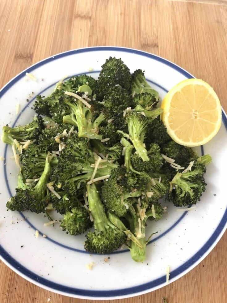 oven roasted broccoli with garlic