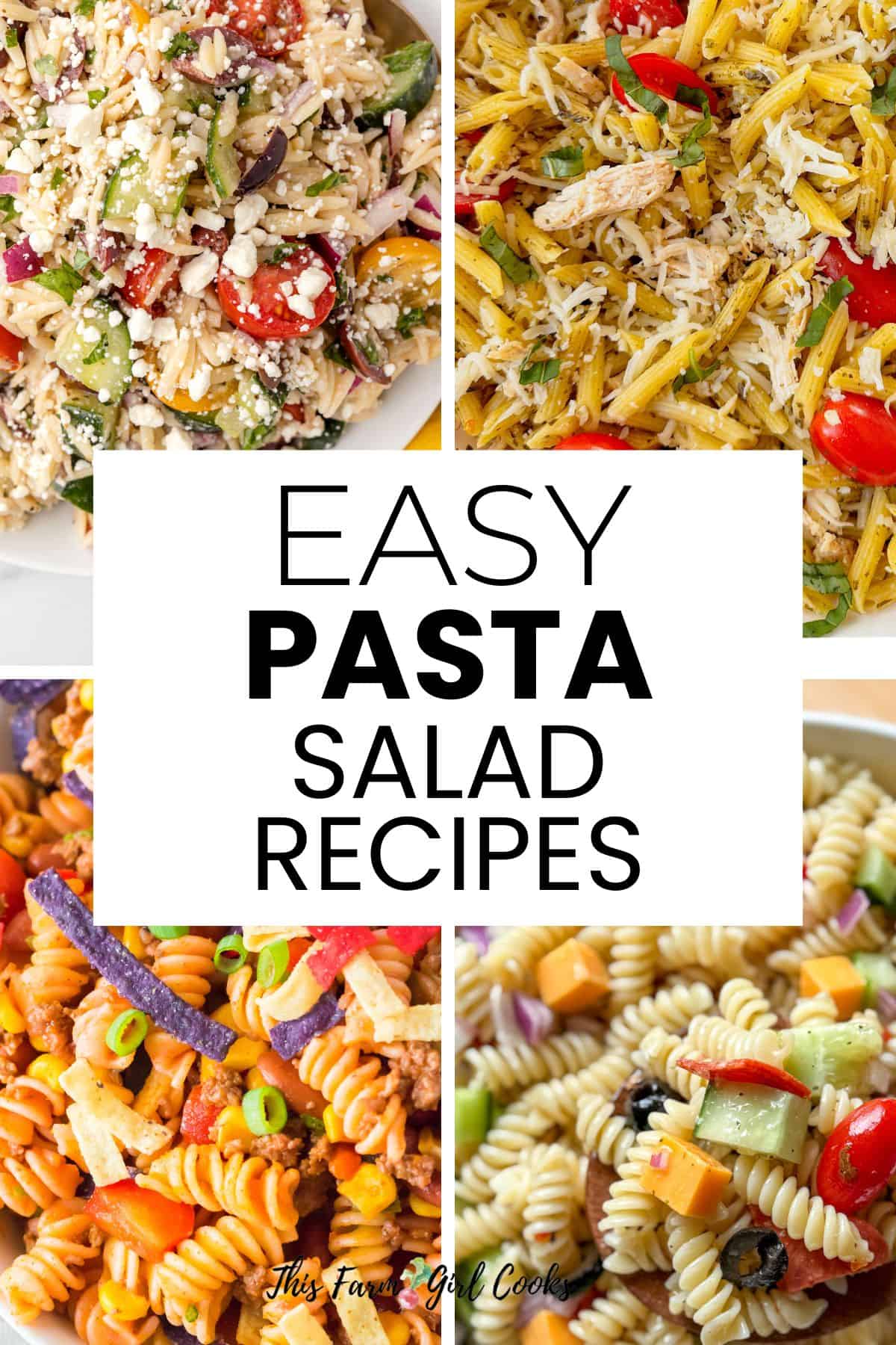 Easy summertime pasta salad recipes.
