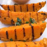 Grilled sweet potato wedges.