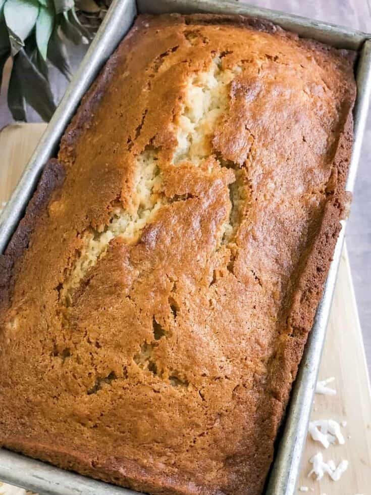 Hawaiian Banana Bread with Coconut and Pineapple