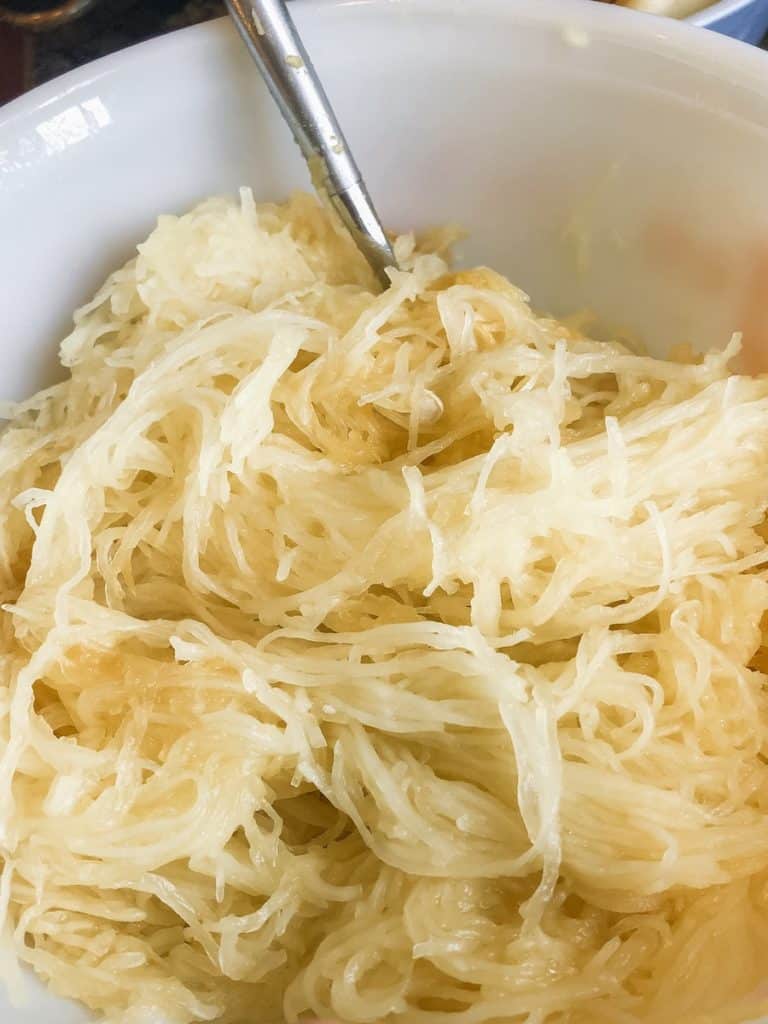 inside of spaghetti squash