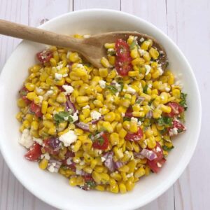 Summer corn salad with tomatoes.