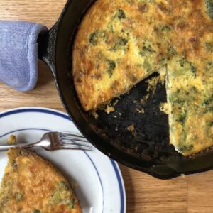 crustless quiche with bacon broccoli and cheese
