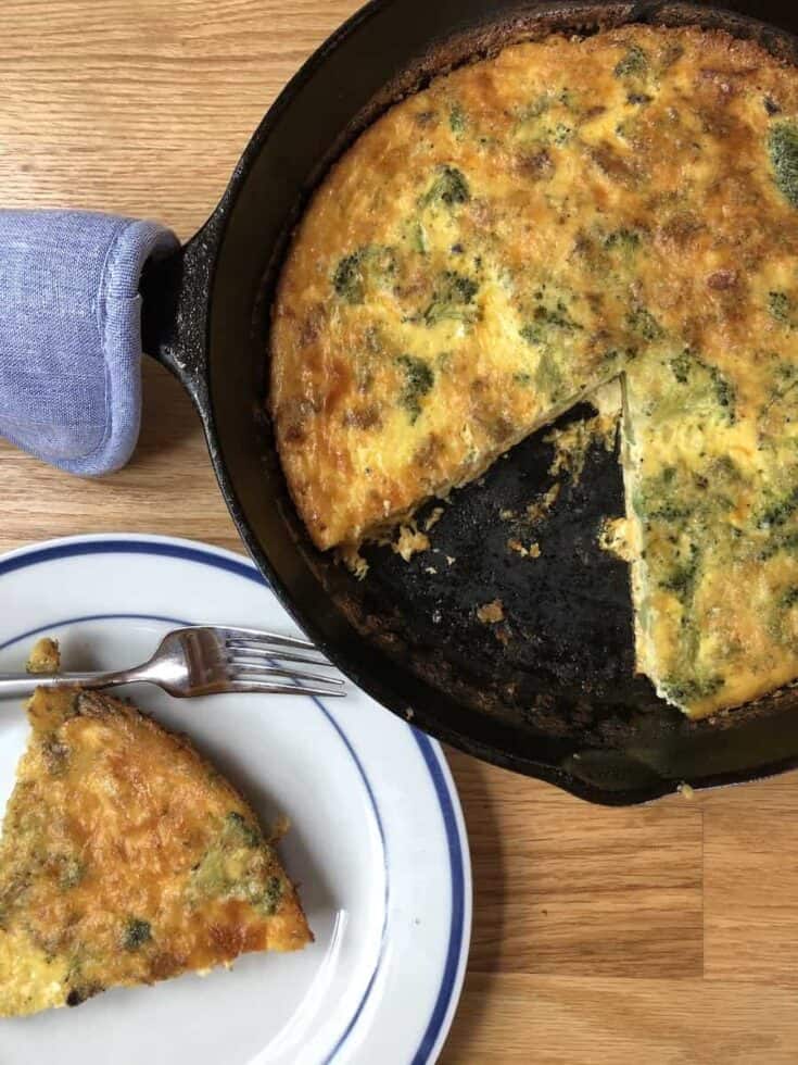 crustless quiche with bacon broccoli and cheese