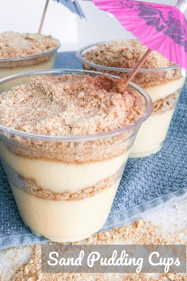 Sand Pudding Cups For Your Next Beach or Mermaid Party!