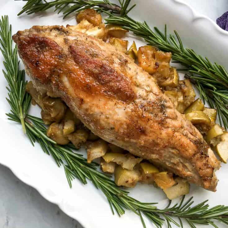 roasted pork tenderloin with apples and rosemary