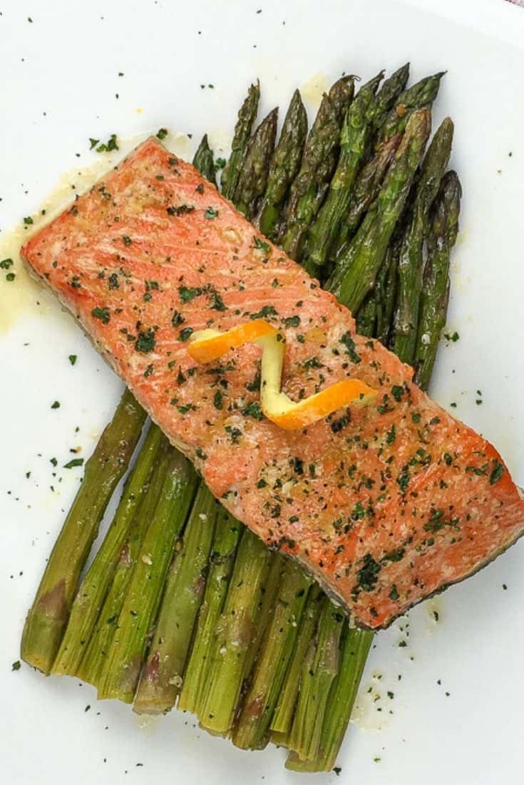 sheet pan salmon and asparagus