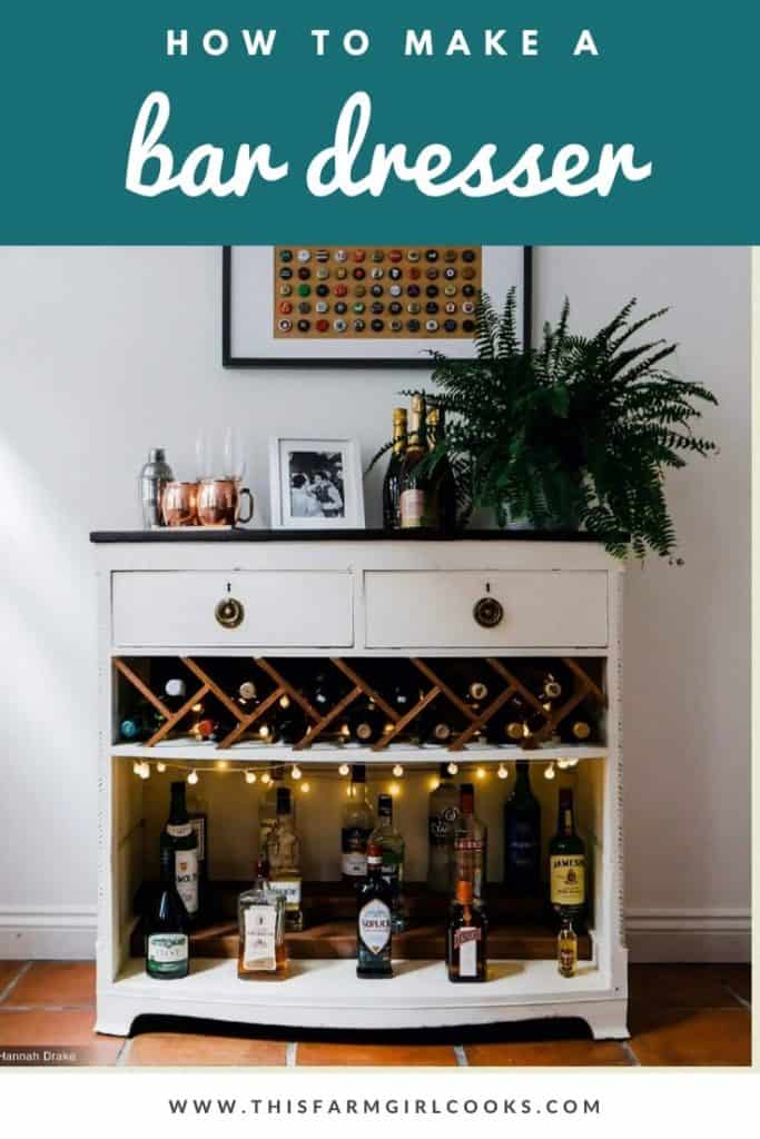 How to repurpose a dresser into a bar.