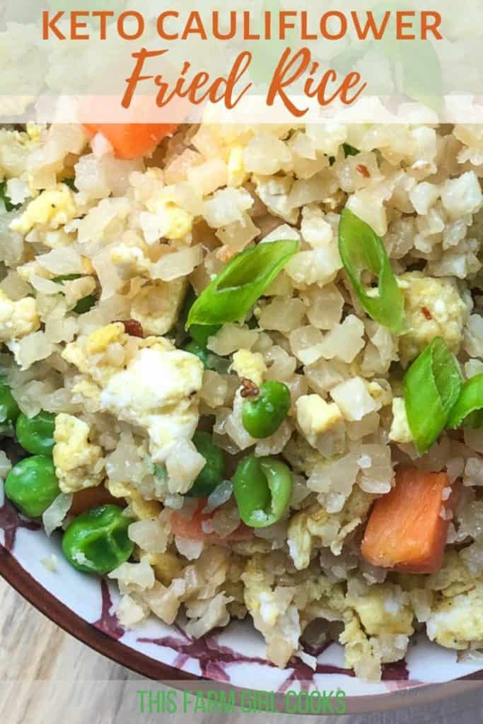 Keto cauliflower fried rice.