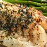 buttered cod with asparagus