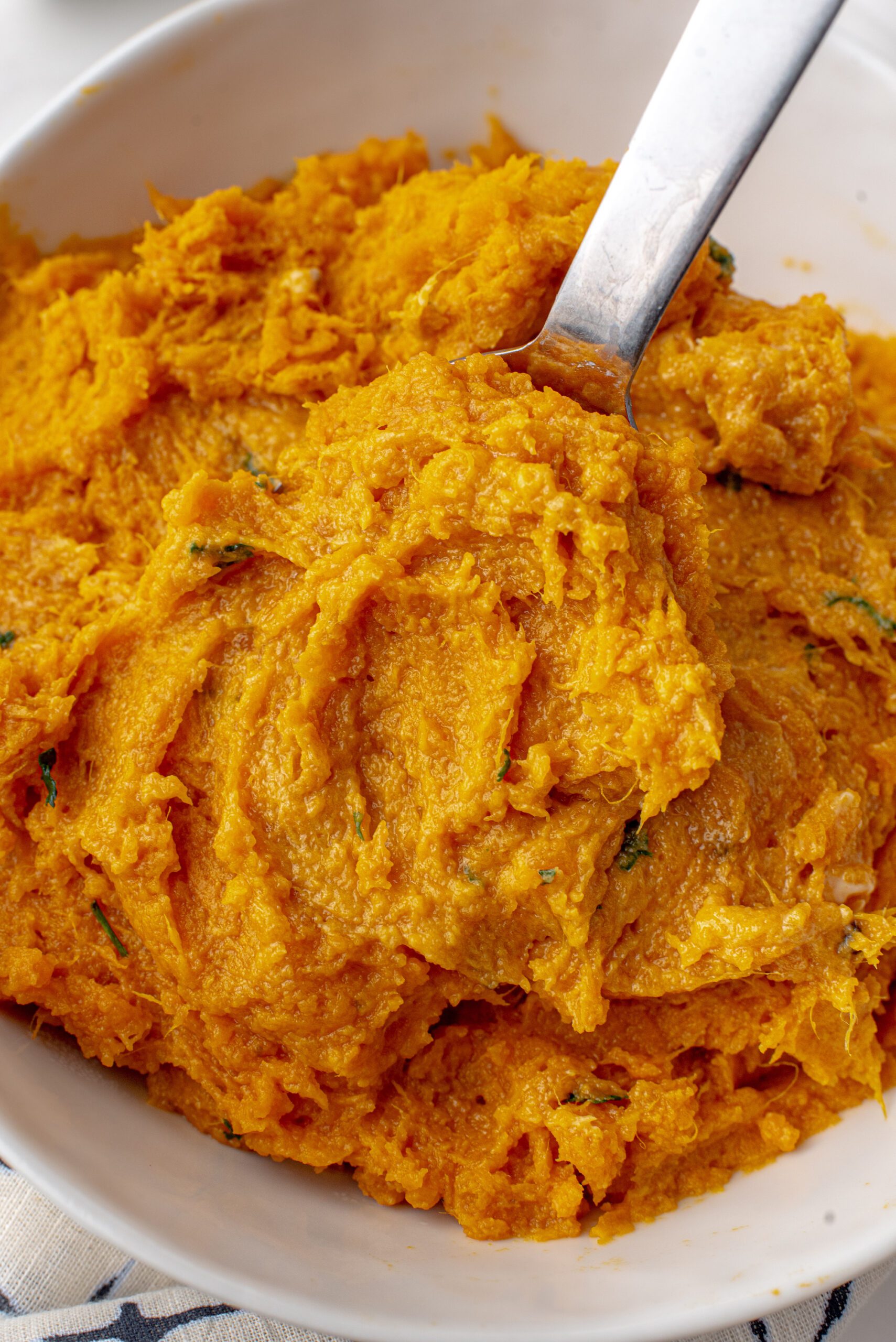 instant pot mashed sweet potatoes in a bowl