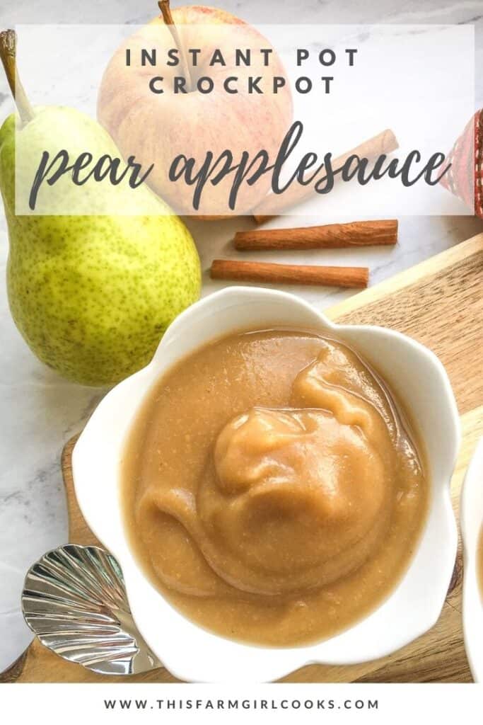 Pear applesauce.