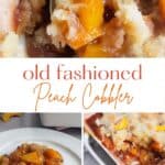 old fashioned peach cobbler pinterest