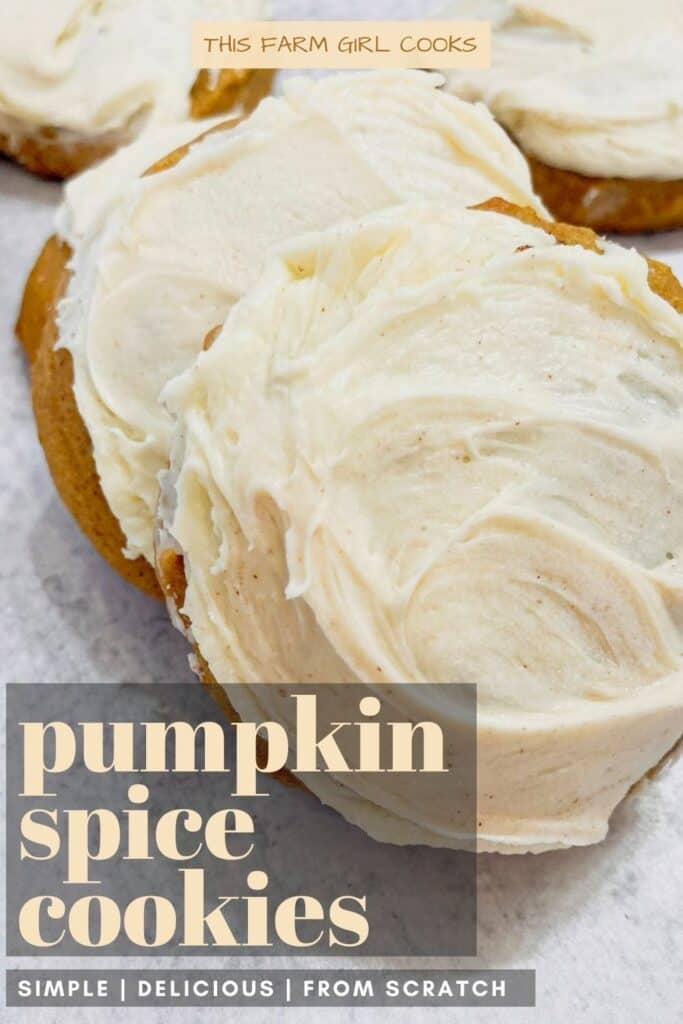 soft pumpkin cookies with cream cheese frosting