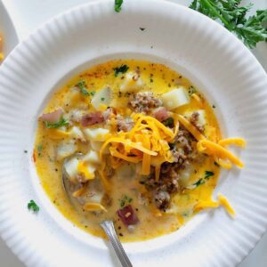 instant pot cheeseburger soup