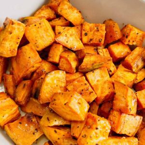 maple roasted sweet potatoes
