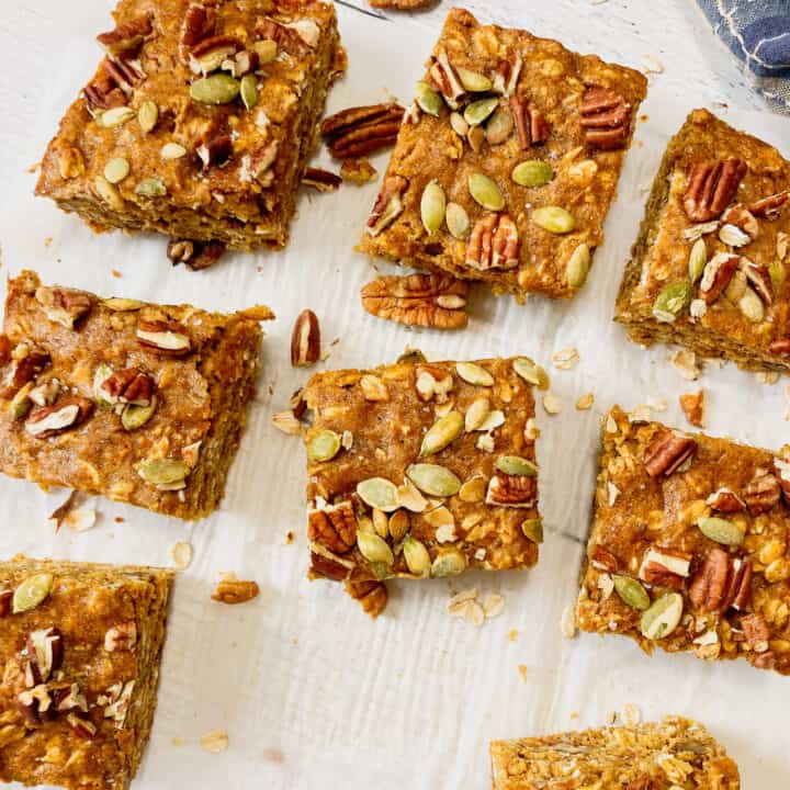 Baked Breakfast Oatmeal Pumpkin Bars