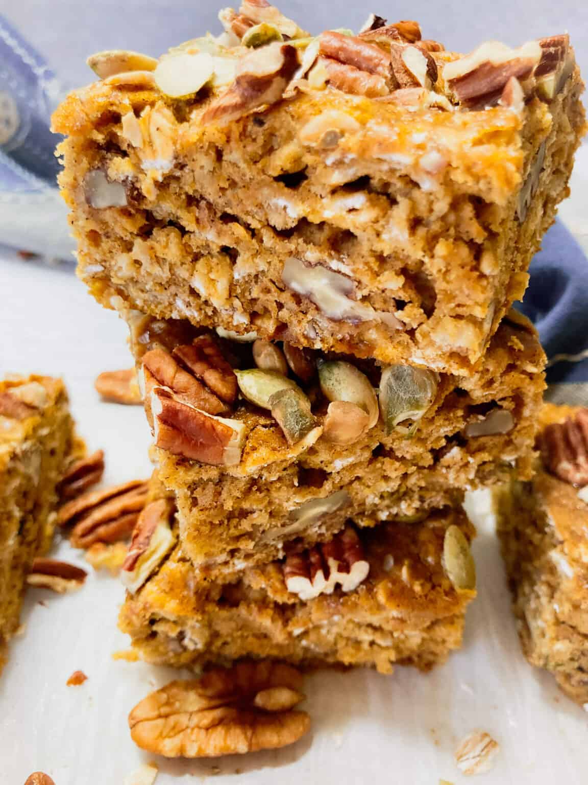 Baked Breakfast Oatmeal Pumpkin Bars