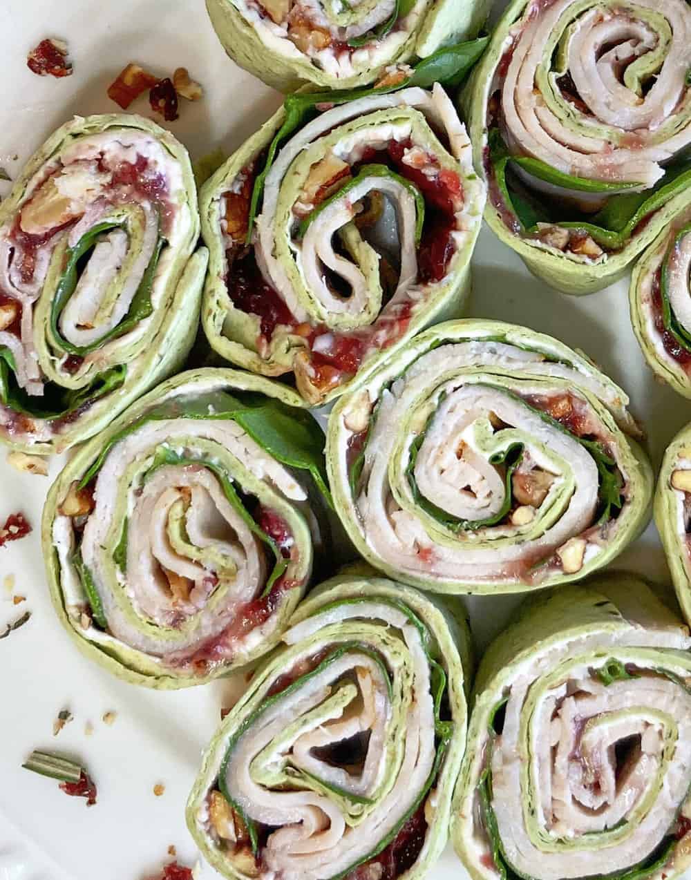 Turkey Cranberry Pinwheels
