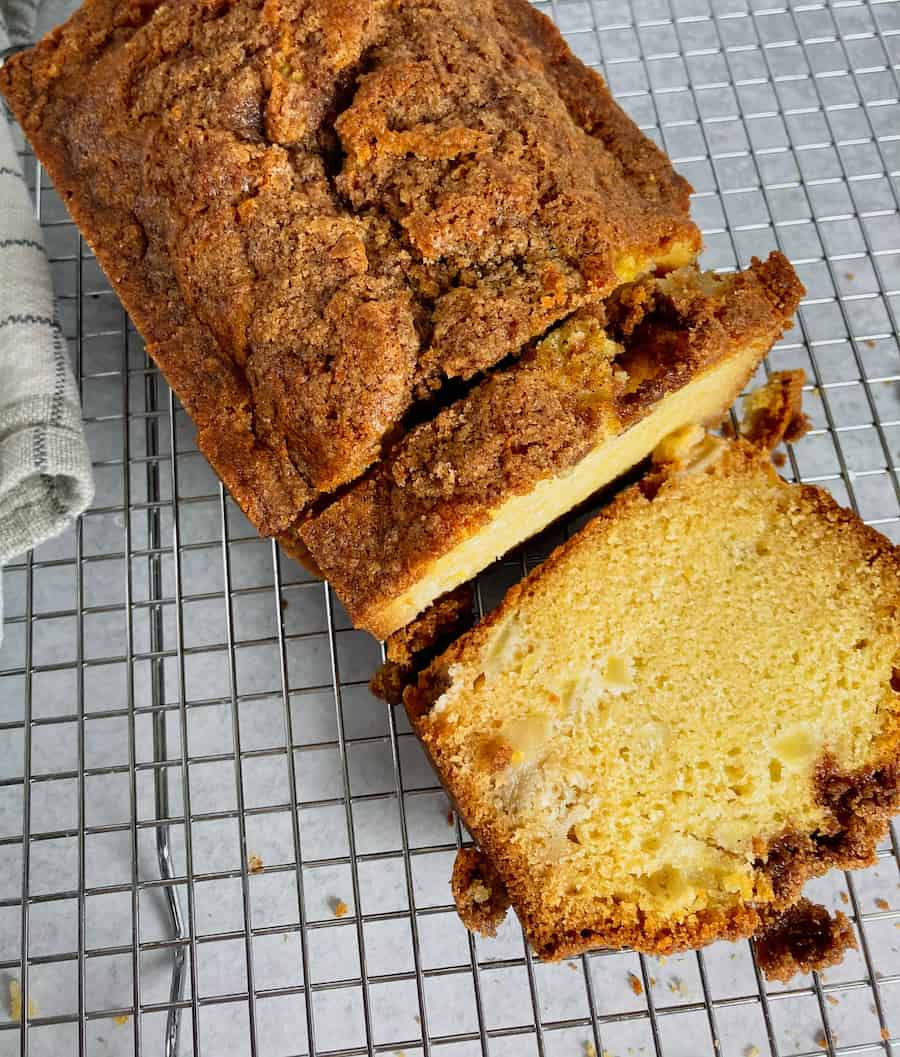 Insanely Delicious Dutch Apple Bread with Streusel Topping