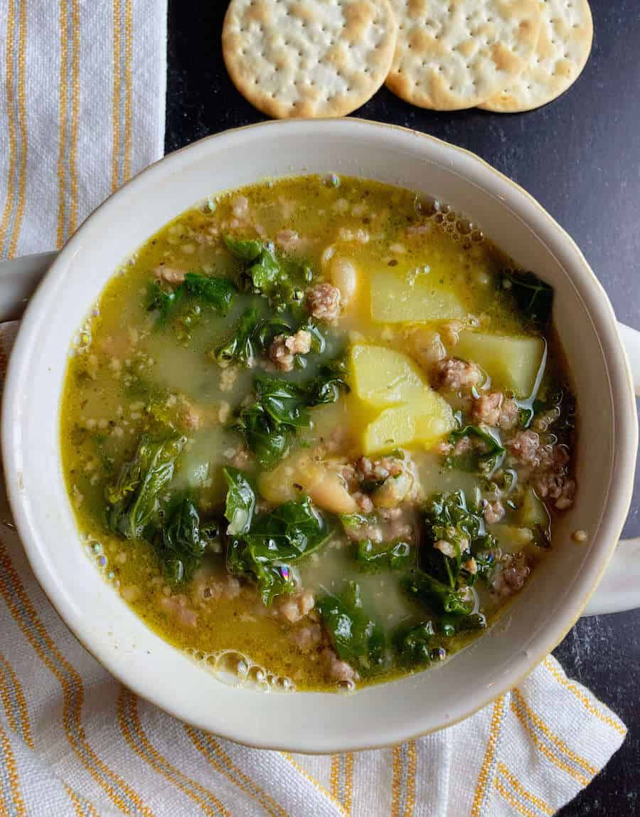 tuscan bean soup with sausage 3