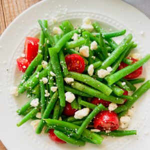 marinated green beans with feta