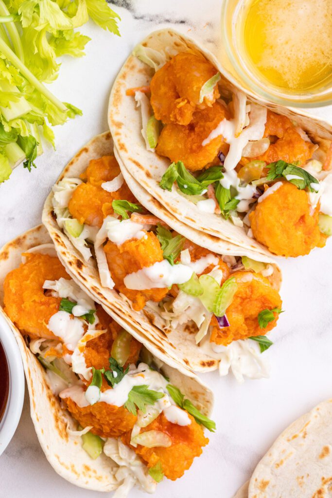 Buffalo Shrimp Tacos