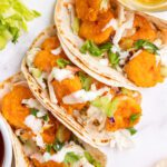 Buffalo Shrimp Tacos - This Farm Girl Cooks
