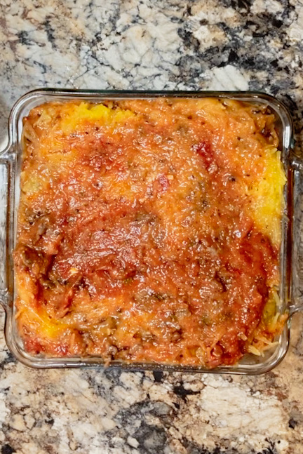 spaghetti squash pizza casserole