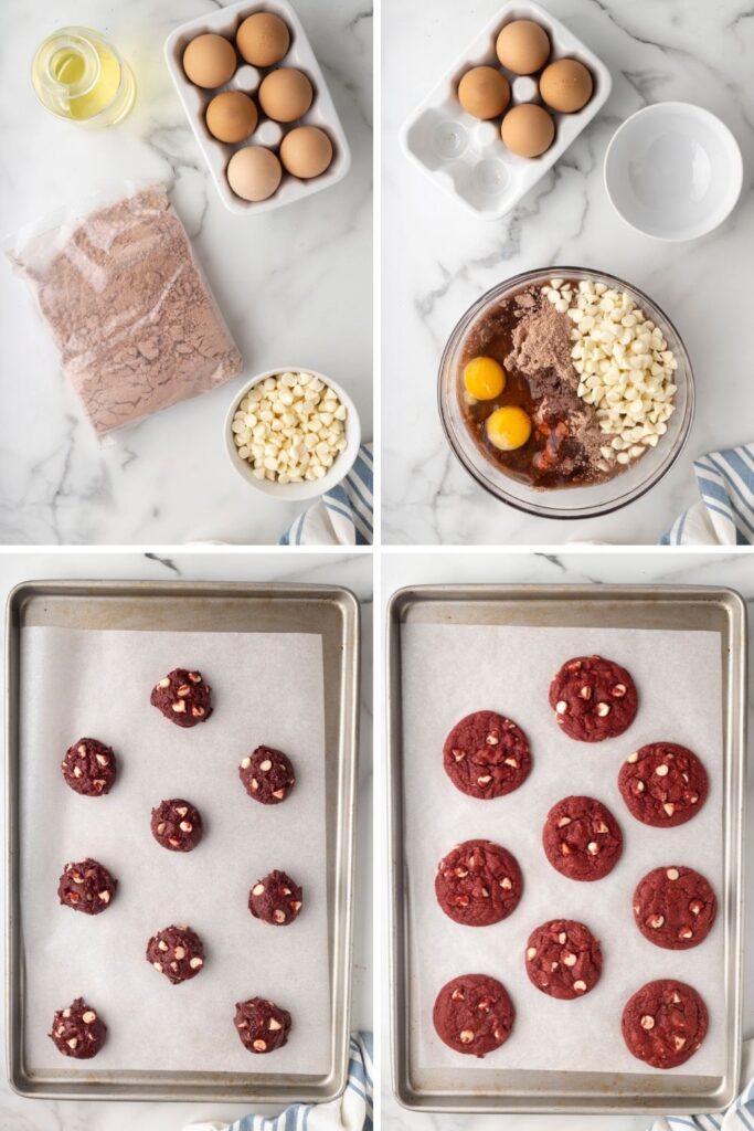how to make red velvet cookies with cake mix