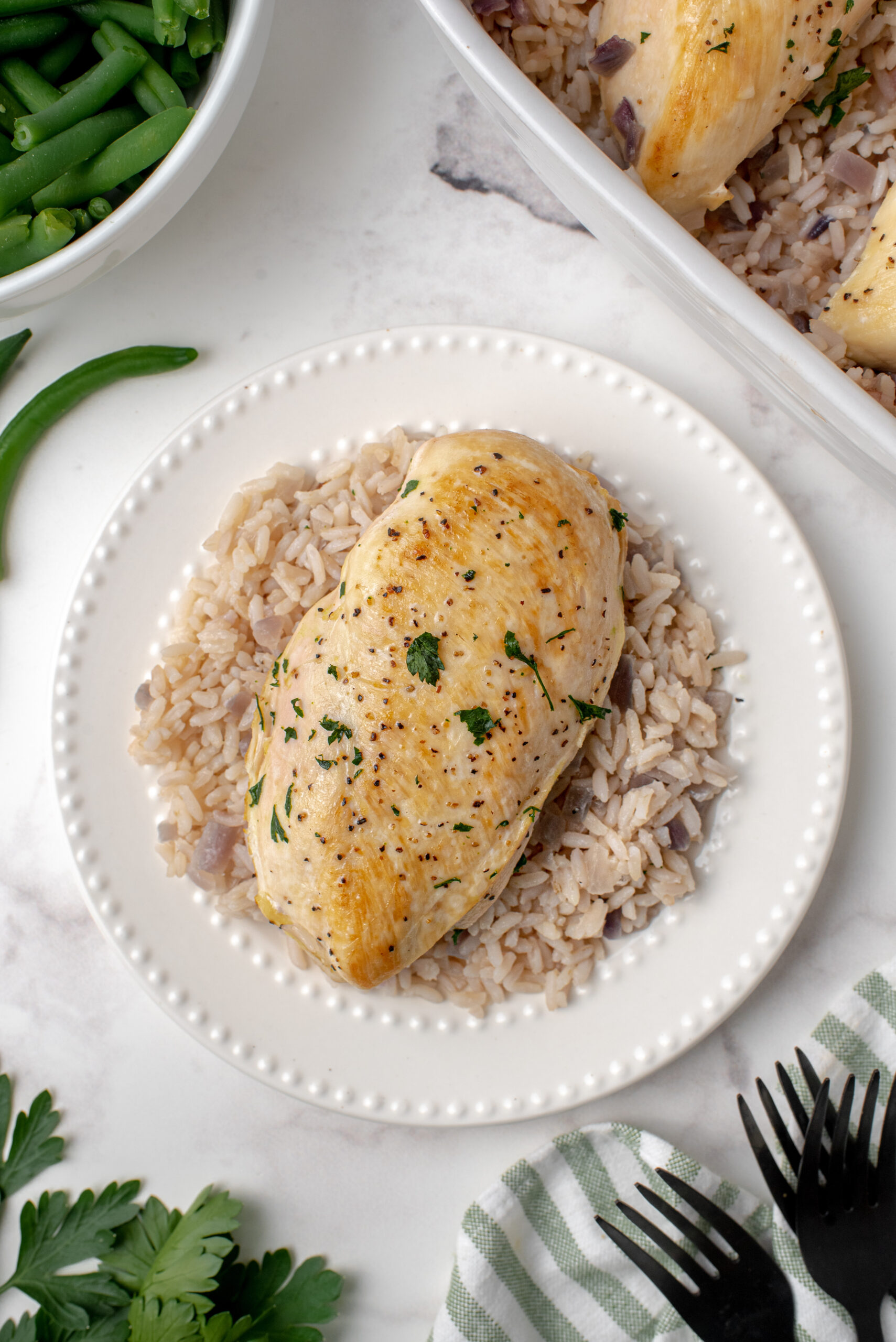 Baked Chicken and Rice Casserole Without Canned Soup