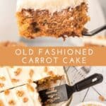 old fashioned pineapple carrot cake