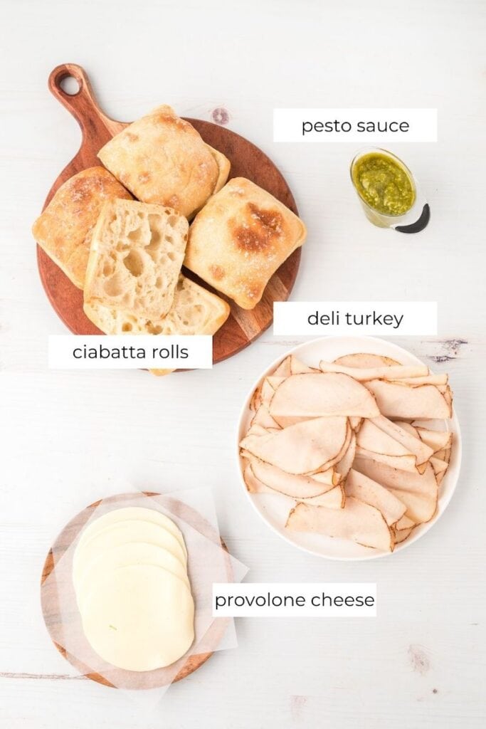 ingredients in turkey panini
