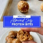 Healthy almond joy protein bites.