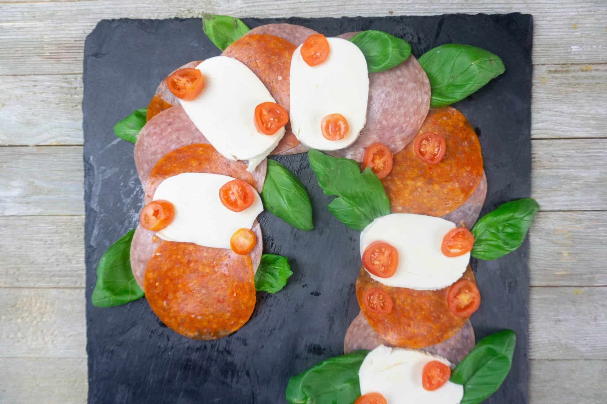 Candy cane charcuterie board.