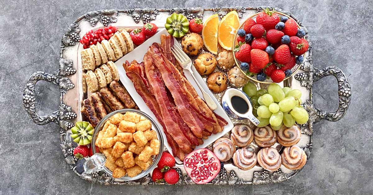 Breakfast charcuterie board.