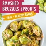 Easy and healthy air fryer smashed brussels sprouts.