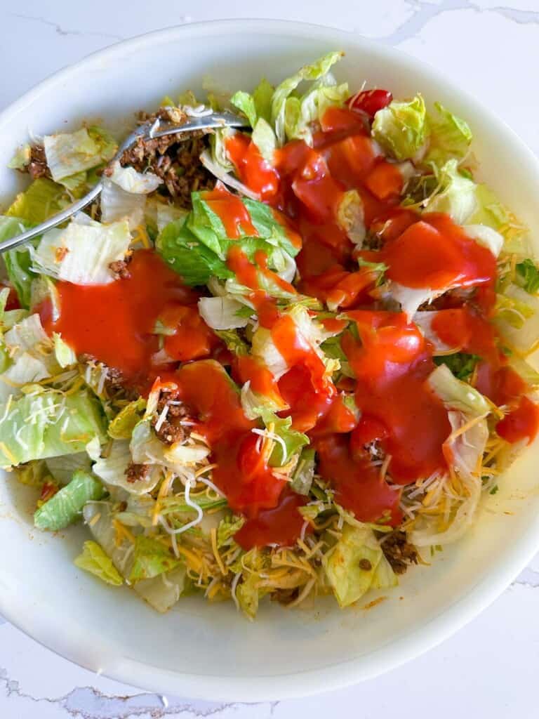 Dorito Taco Salad with Catalina Dressing
