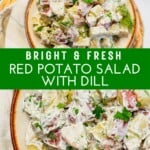 Fresh and bright red potato salad with dill from This Farm Girl Cooks.