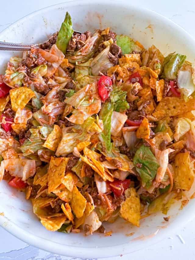 Dorito Taco Salad with Catalina Dressing