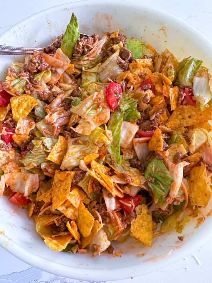 Dorito Taco Salad with Catalina Dressing