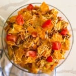 Taco salad with catalina dressing.