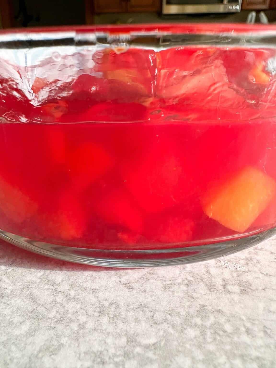 Easy Jello with Fruit Cocktail