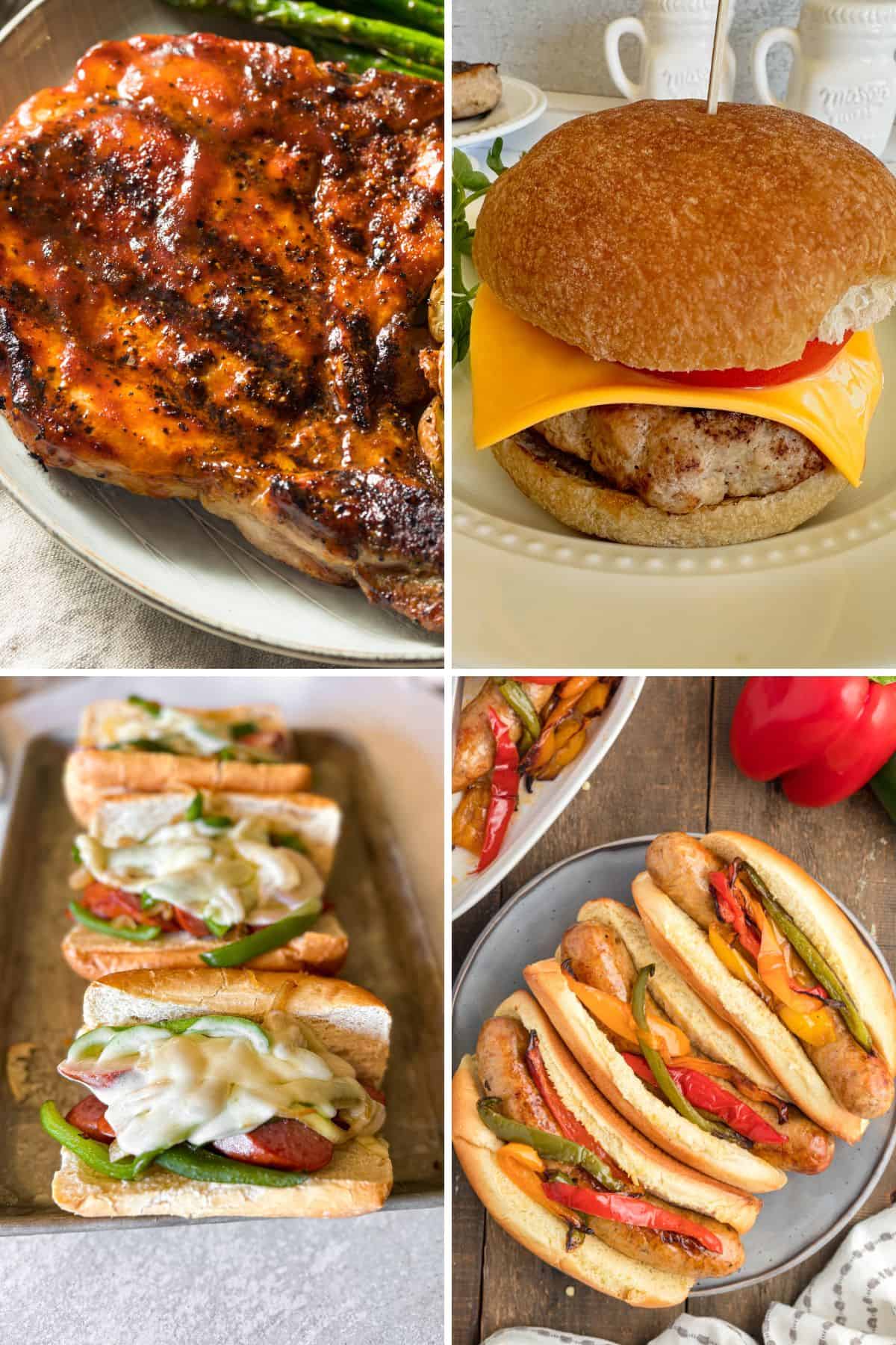 Grilled foods to serve with pasta salad.